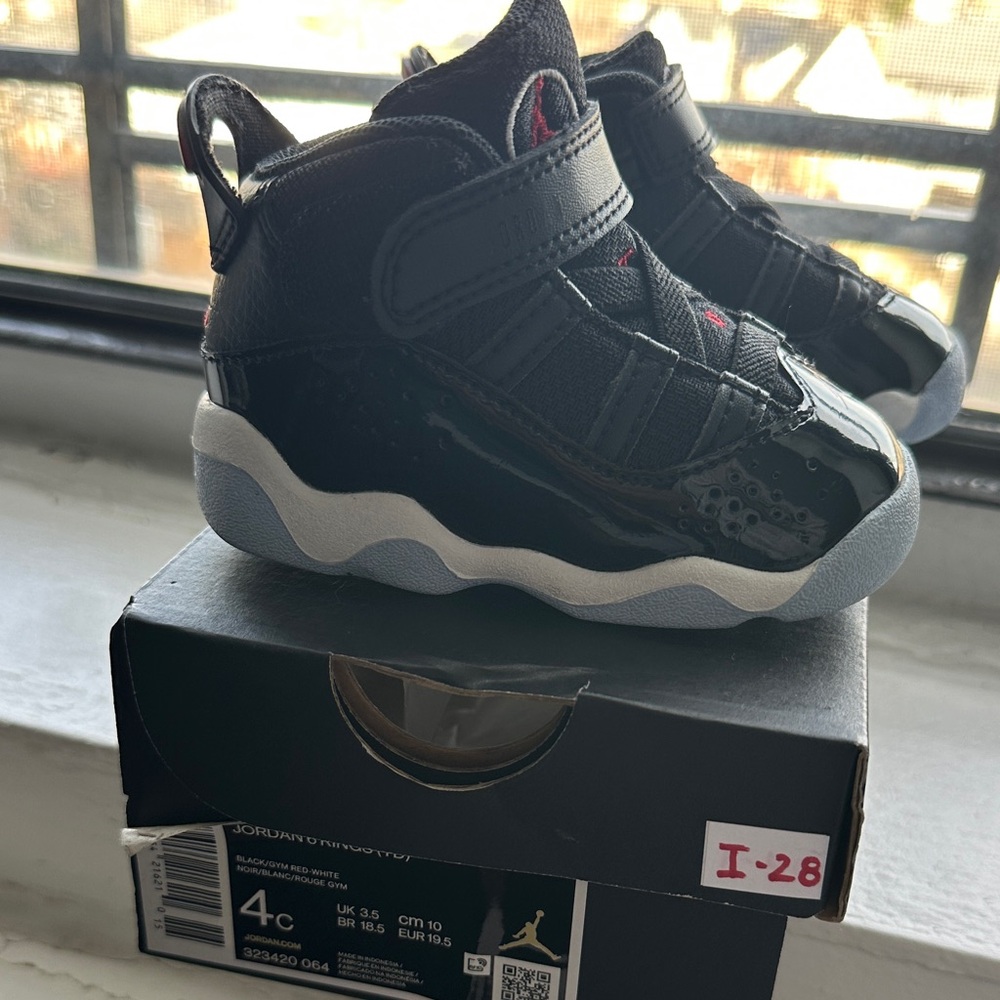 Jordan 6 Rings TD in Black, Red, and White - Picture 14 of 14